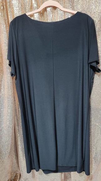 MSK Women's Statement Chain Black Shortsleeve Dress. Size 18W. - Picture 8 of 9